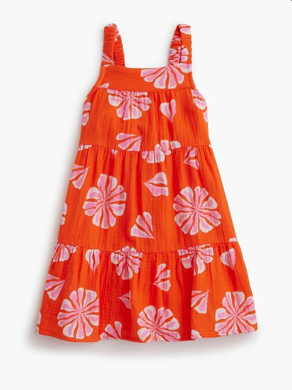 Crewcuts Girls flower gauze tiered dress Size 6